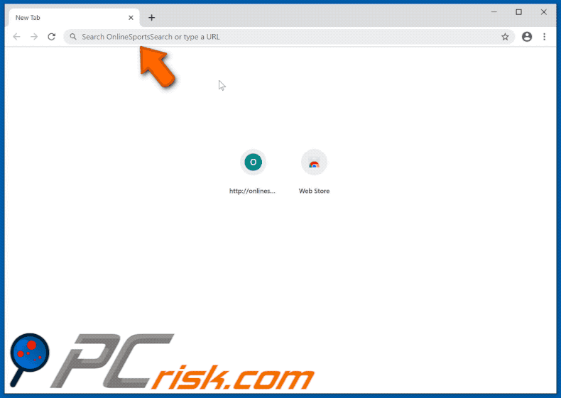 OnlineSportsSearch browser hijacker appearance GIF