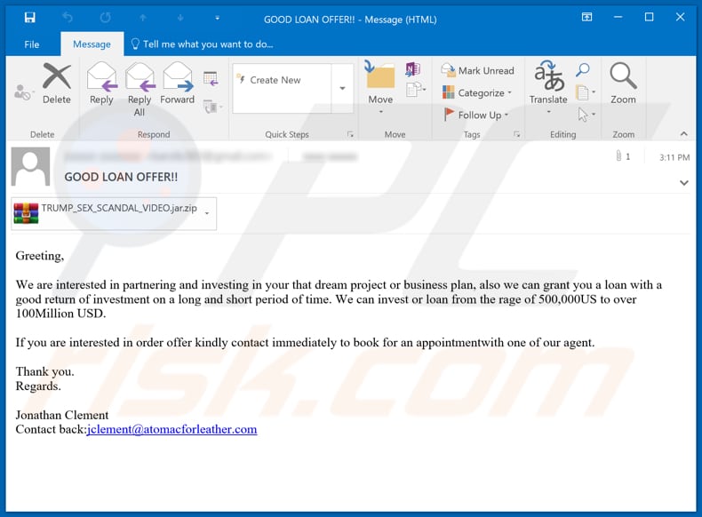 qrat malware malspam email