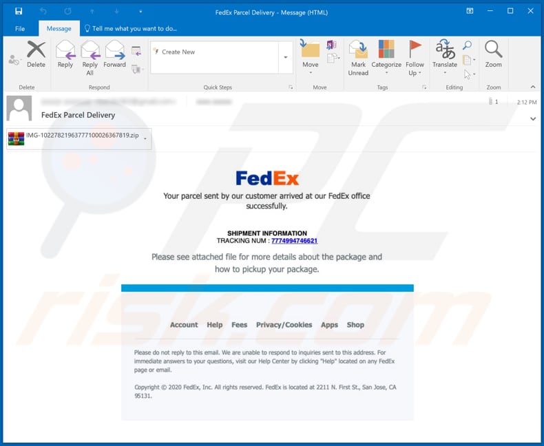 Malspam used to distribute Quaverse RAT