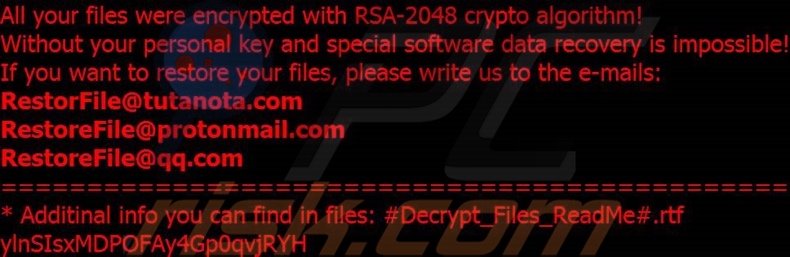 RestorFile ransomware wallpaper