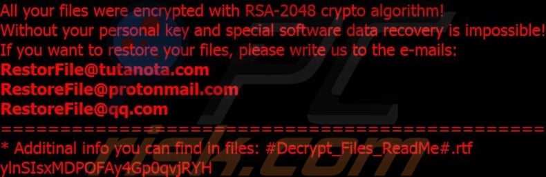 RestorFile ransomware wallpaper