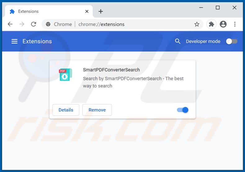 Removing smartpdfconvertersearch.com related Google Chrome extensions