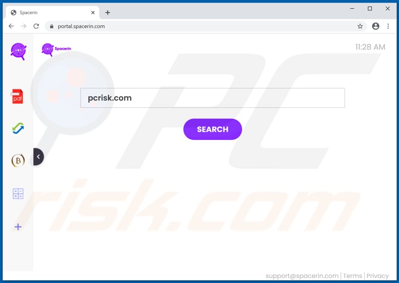 spacerin.com browser hijacker