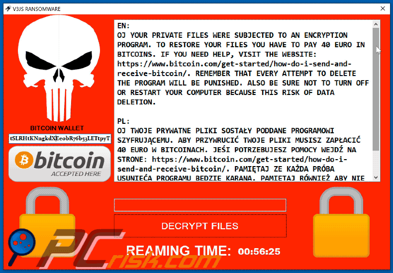 v3js ransomware ransom note in a gif image