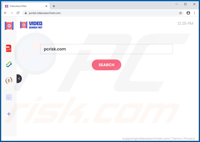 videosearchnet.com browser hijacker