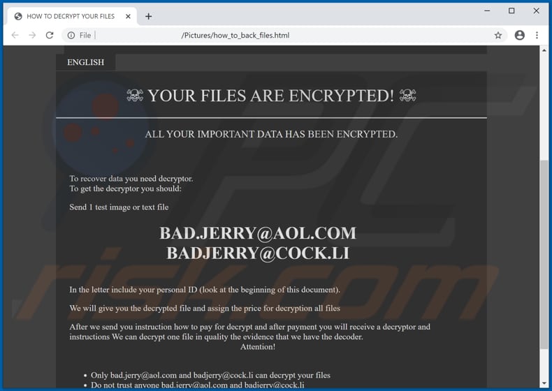 Xxx ransomware ransom-demanding message (how_to_back_files.html)