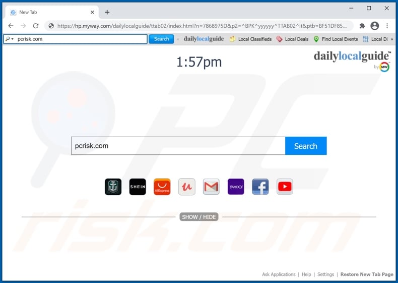DailyLocalGuide browser hijacker