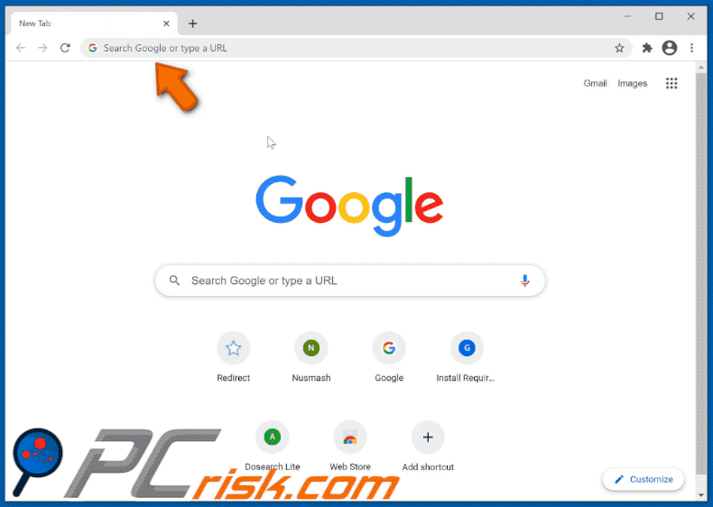 dosearch lite browser hijacker tailsearch.com redirects to google.com