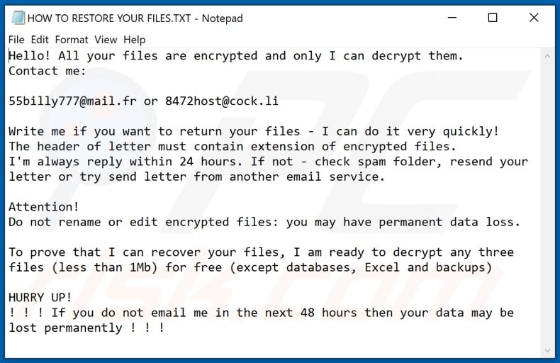 Fybtwagknr decrypt instructions (HOW TO RESTORE YOUR FILES.TXT)