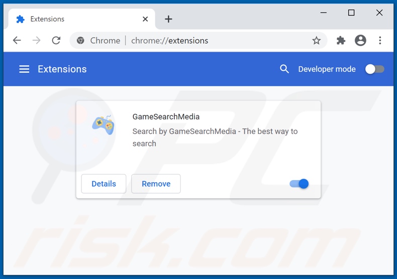 Removing gamesearchmedia.com related Google Chrome extensions