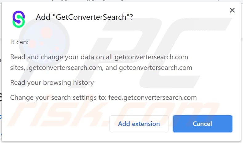getconvertersearch browser hijacker notification