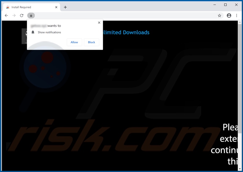 Website used to promote GillCom browser hijacker