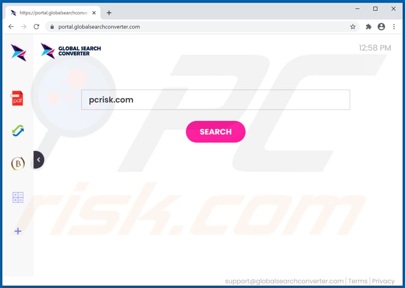 globalsearchconverter.com browser hijacker