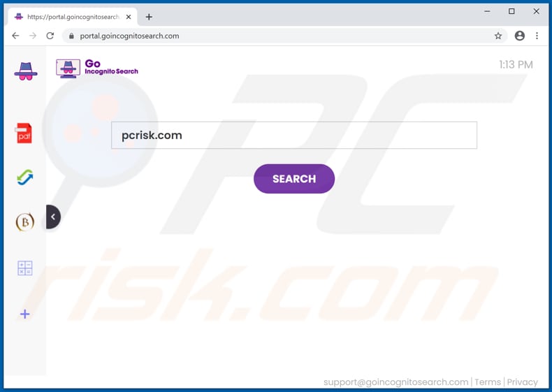 goincognitosearch.com browser hijacker