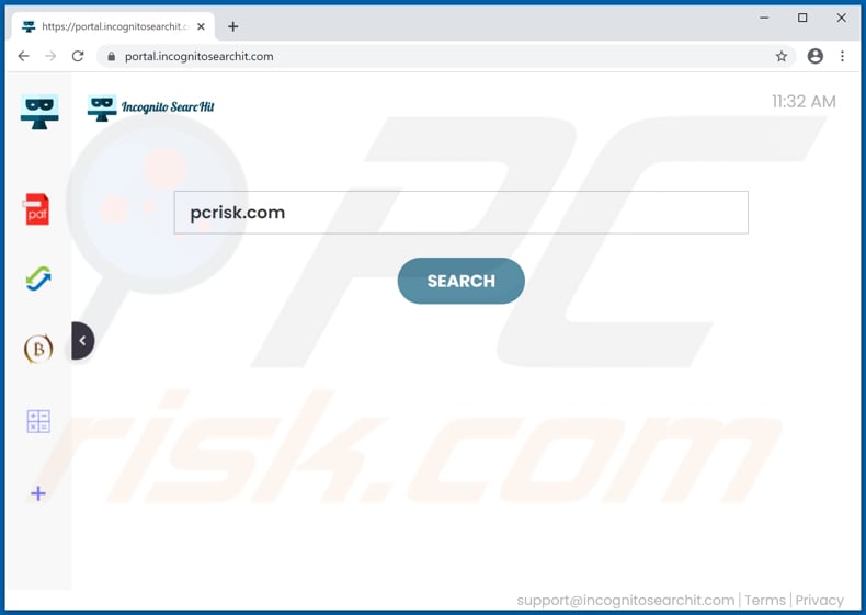 incognitosearchit.com browser hijacker