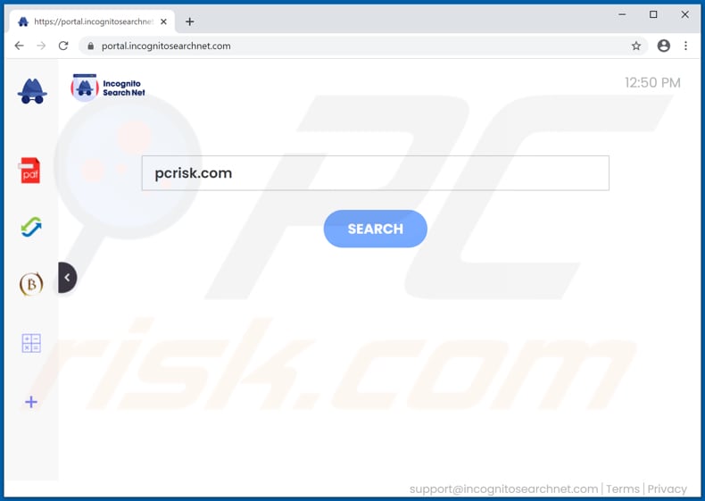 incognitosearchnet.com browser hijacker