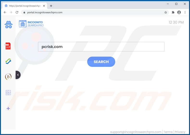 incognitosearchpro.com browser hijacker