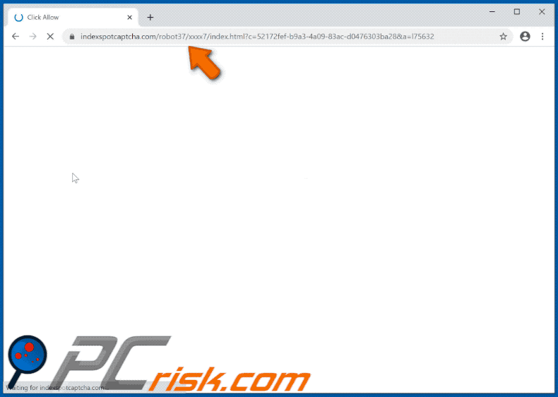 indexspotcaptcha[.]com website appearance (GIF)