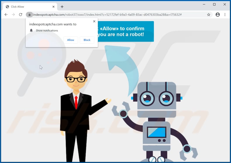 indexspotcaptcha[.]com pop-up redirects