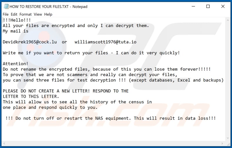 Jfwztiwpmqq decrypt instructions (HOW TO RESTORE YOUR FILES.TXT)
