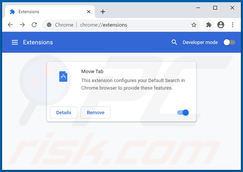 Removing tailsearch.com related Google Chrome extensions