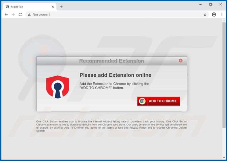 Website used to promote Movie Tab browser hijacker