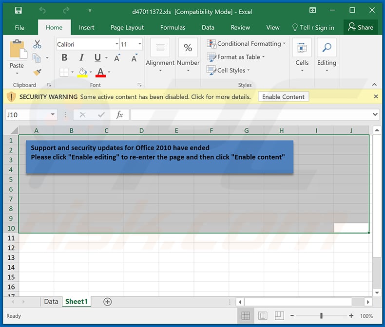 Ostap downloader-injecting malicious MS Excel document