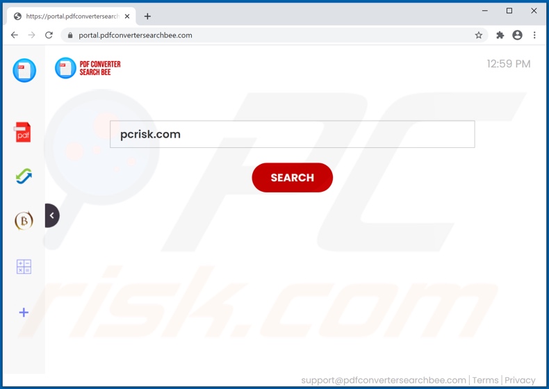 pdfconvertersearchbee.com browser hijacker