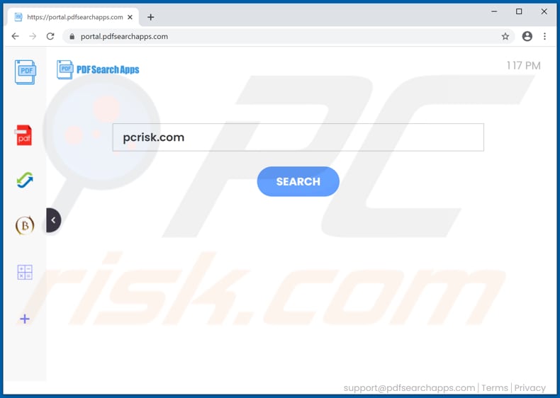 pdfsearchapps.com browser hijacker