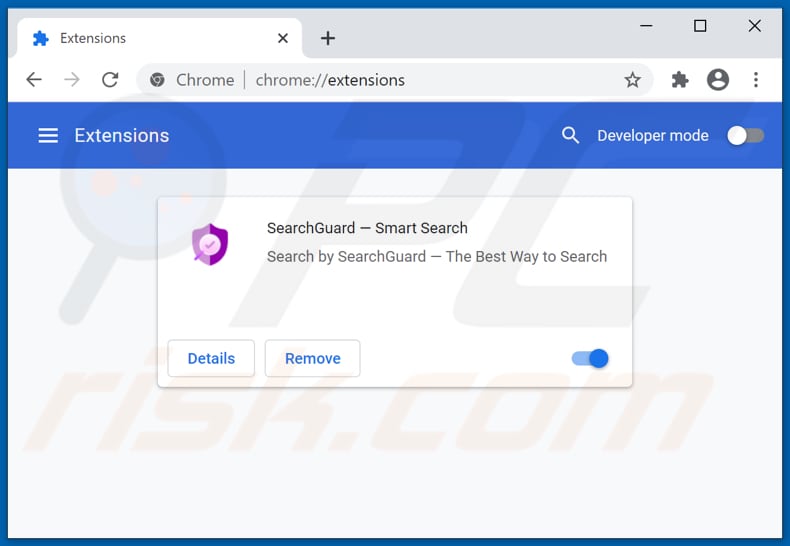 Removing searchwarden.com related Google Chrome extensions