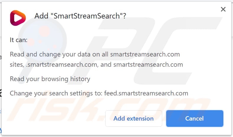smartstreamsearch browser hijacker notification