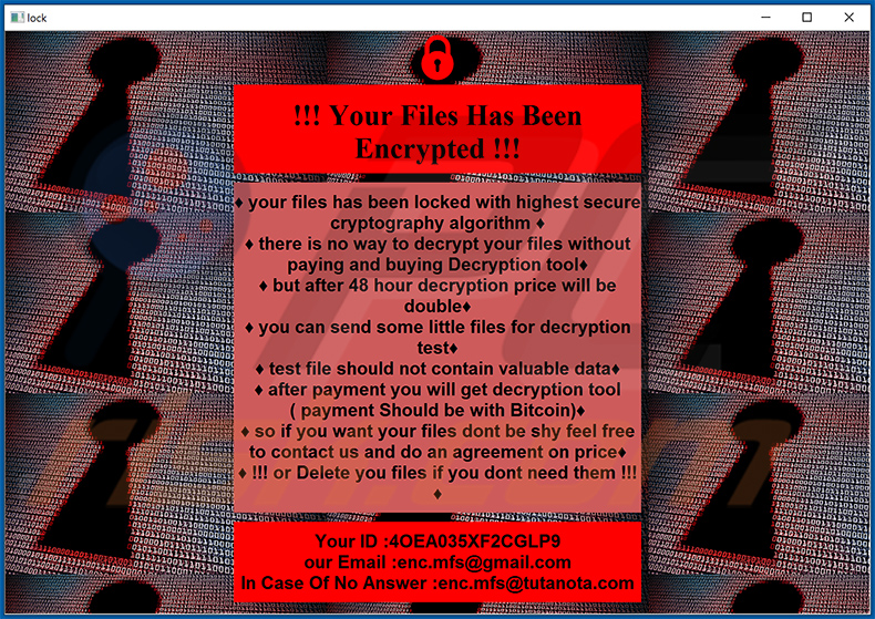 Spade ransomware ransom note (!INFO.HTA - 2020-12-08)