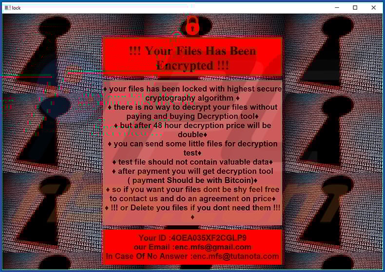 Spade ransomware ransom note (!INFO.HTA - 2020-12-08)
