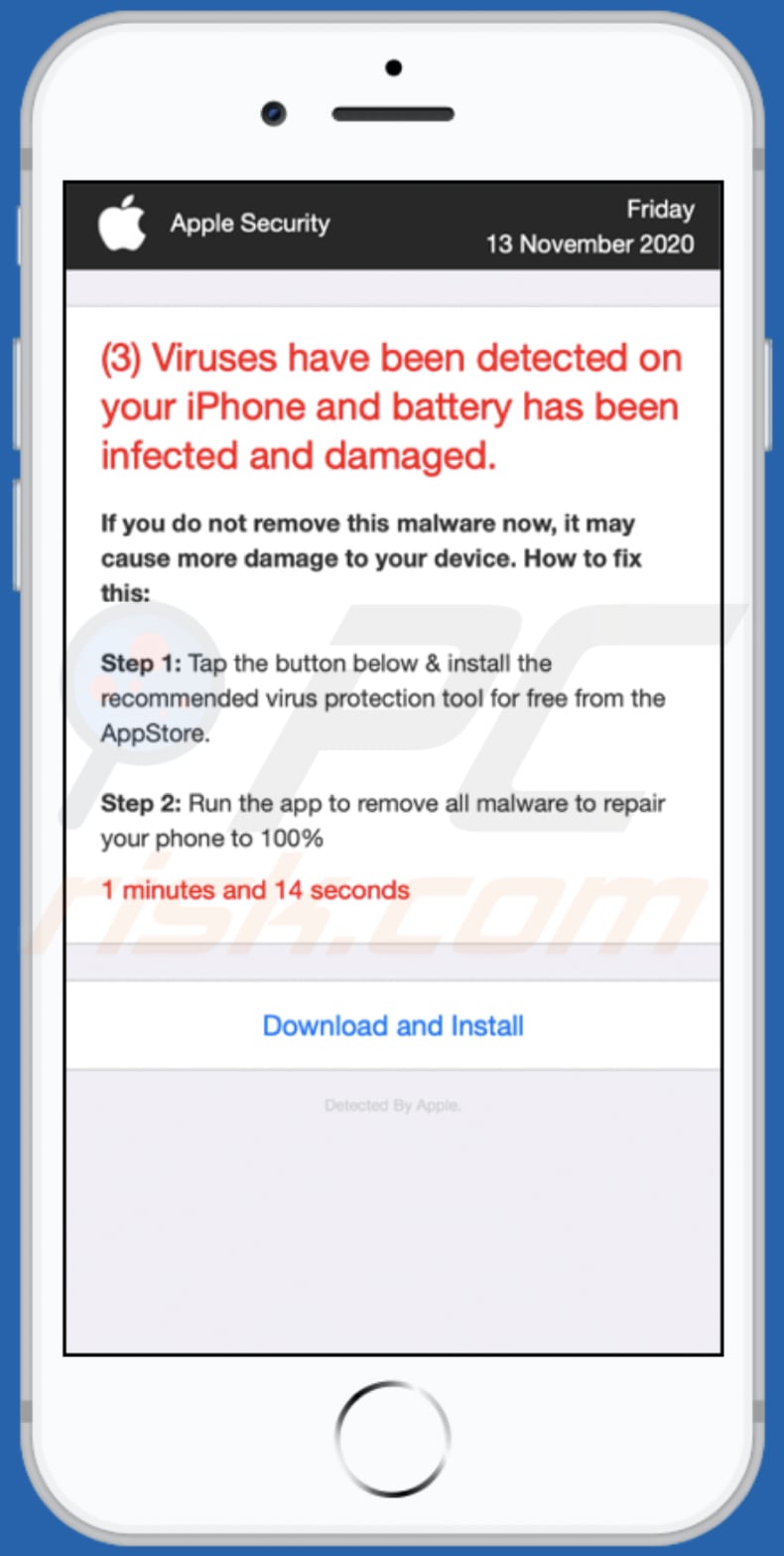 iphone install virus