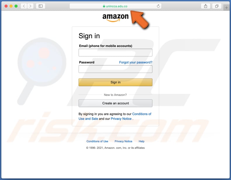 amazon customer care email scam website used to steal credentials