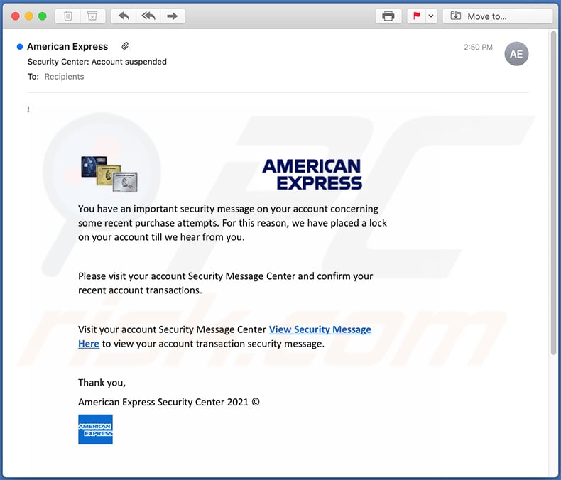 American Express Email Virus Removal and recovery steps (updated)