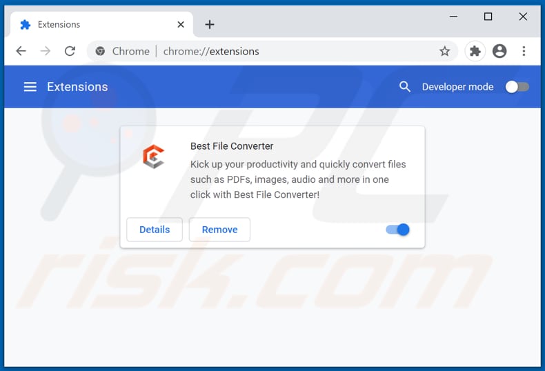 Removing Best File Converter ads from Google Chrome step 2