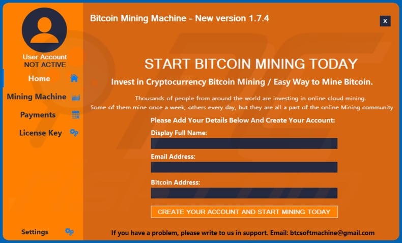 Bitcoin Mining Machine malware