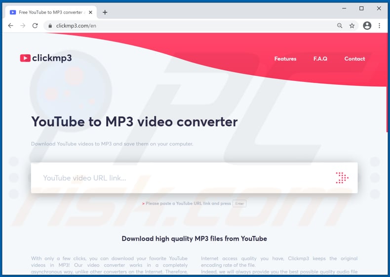 clickmp3[.]com pop-up redirects