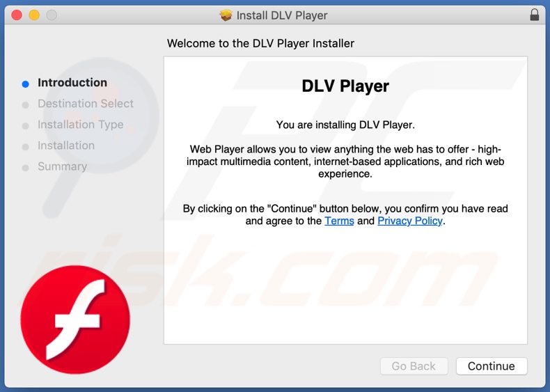 DLVPlayer installer containing WizardUpdate adware
