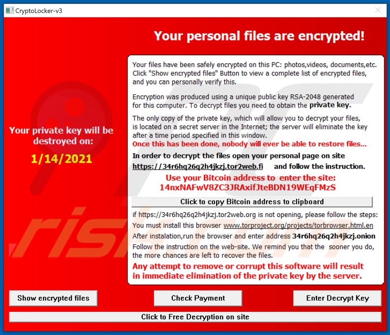 CryptoLocker-v3 decrypt instructions (pop-up)