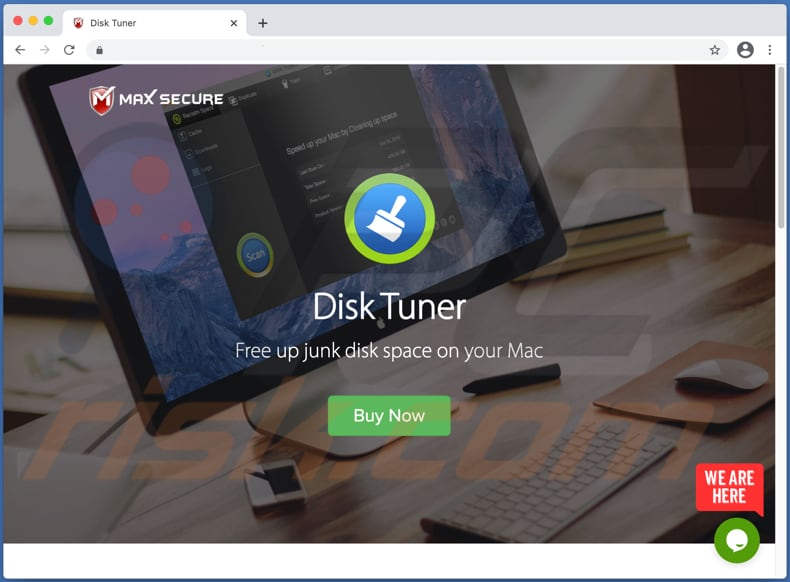 Website used to promote Disk Tuner PUA