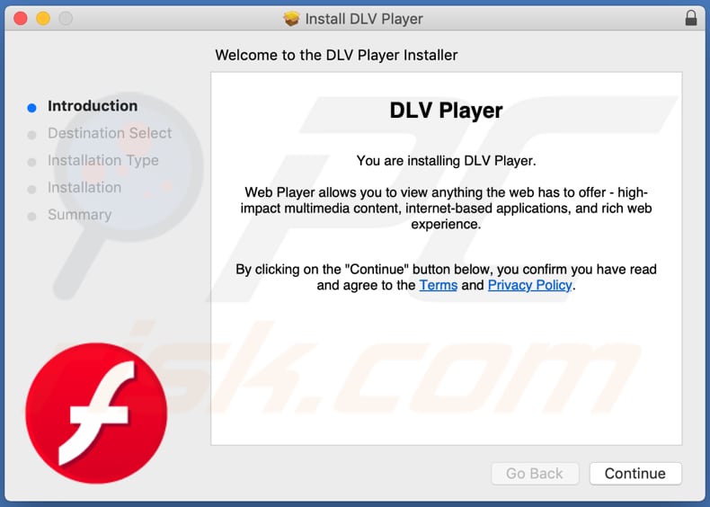 Delusive installer used to promote DLVPlayer adware