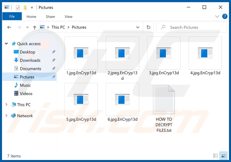 Files encrypted by EnCryp13d ransomware (.EnCryp13d extension)