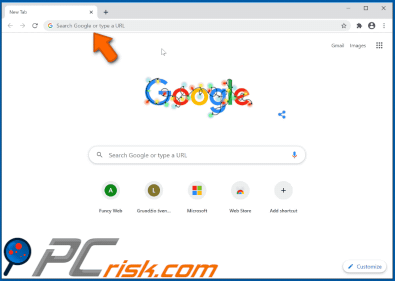 funcy web browser hijacker quicknewtab.com redirects to bing.com