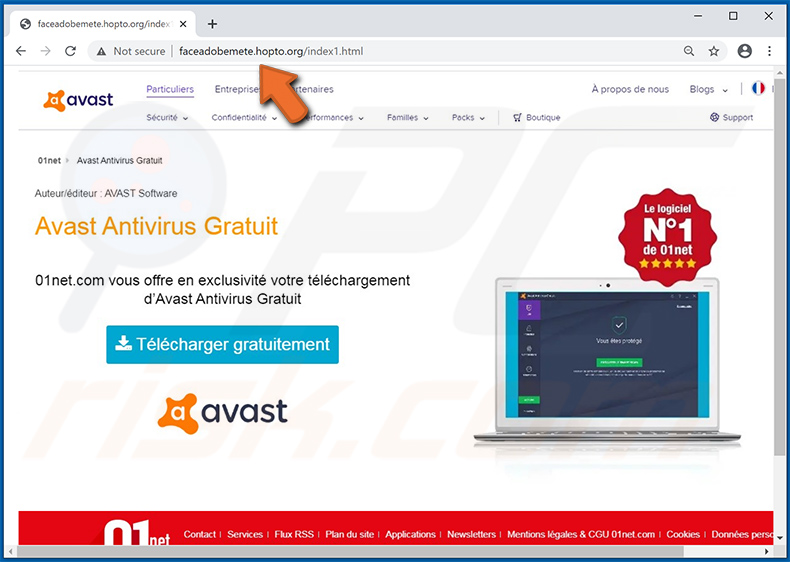 Fake Avast website spreading Grandoreiro trojan