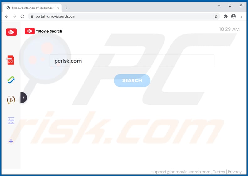 hdmoviesearch.com browser hijacker