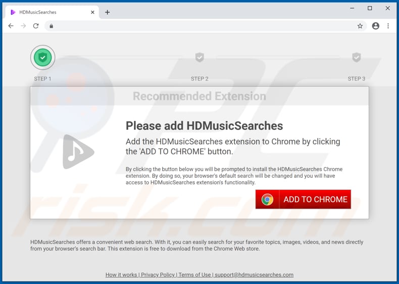 hdmusicsearches browser hijacker promoter 2