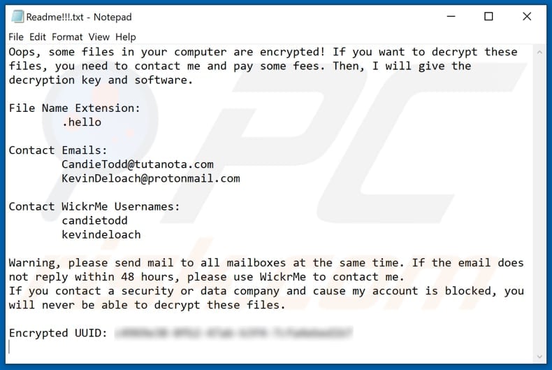 Hello (WickrMe) decrypt instructions (Readme!!!.txt)