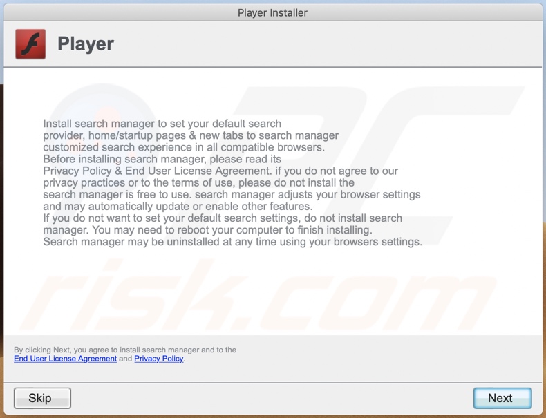 Delusive installer used to promote InitialProgram adware (step 2)